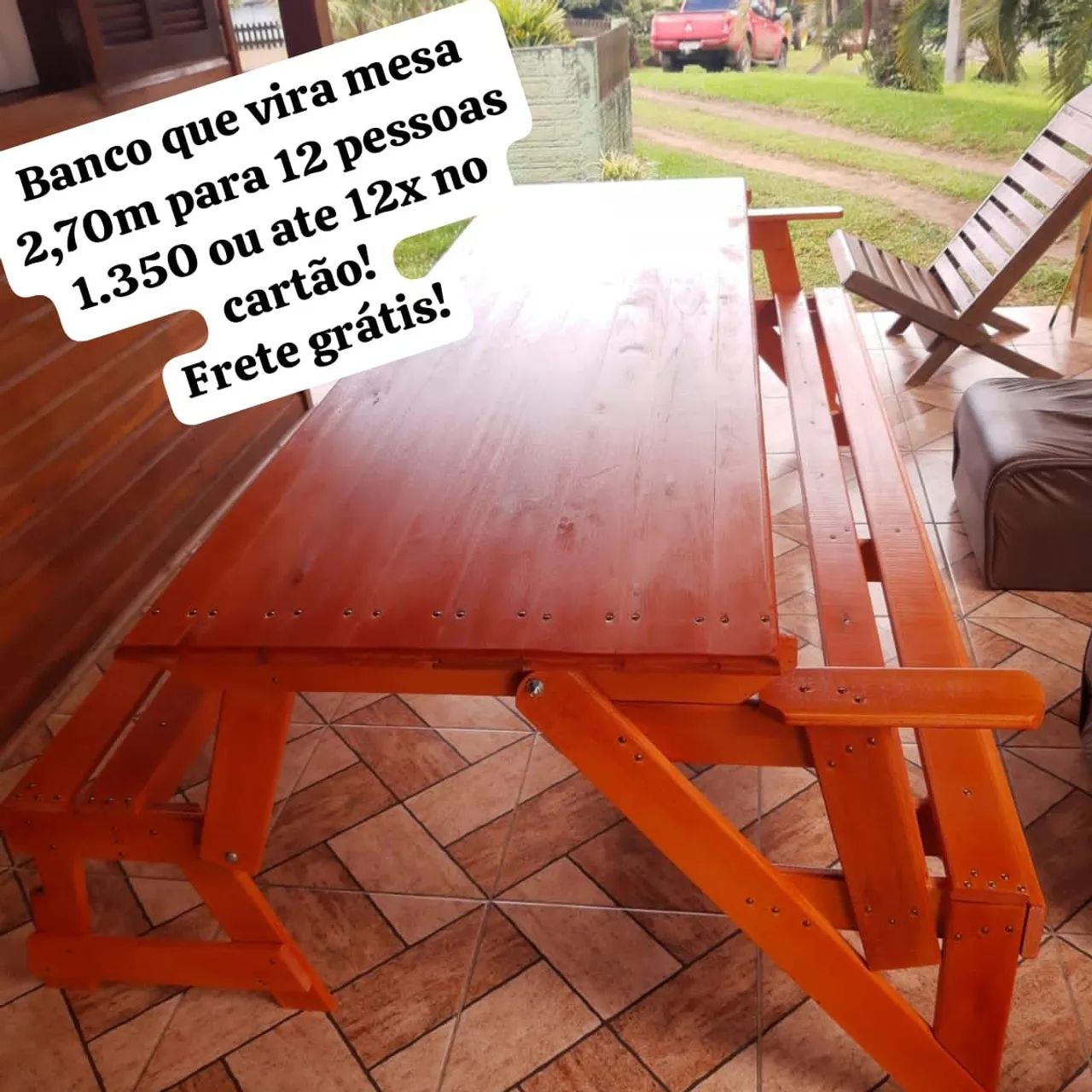 Mesa Que Vira Banco (Promoção)  - Foto 5