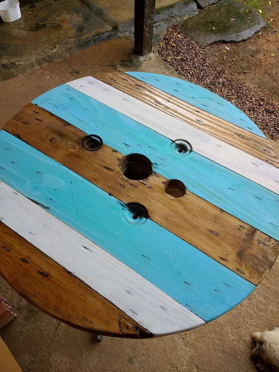 Mesa de palete rústica artesanal  - Foto 3