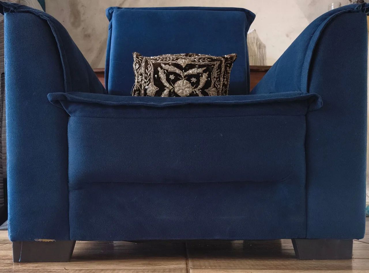 Poltrona Suede azul Marinho - Foto 3