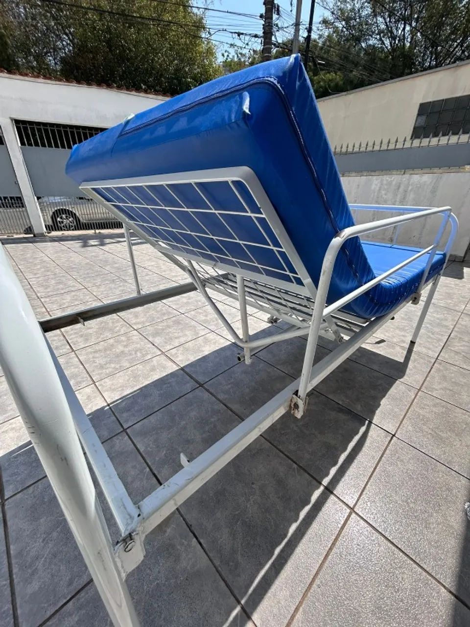 Cama Hospitalar Manual com Colchão