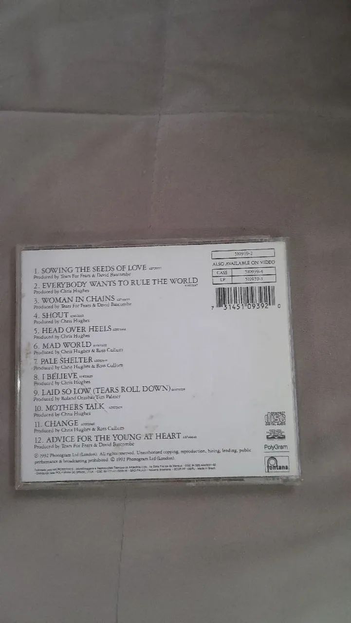 Cd da dupla Tears for Fears - Foto 2