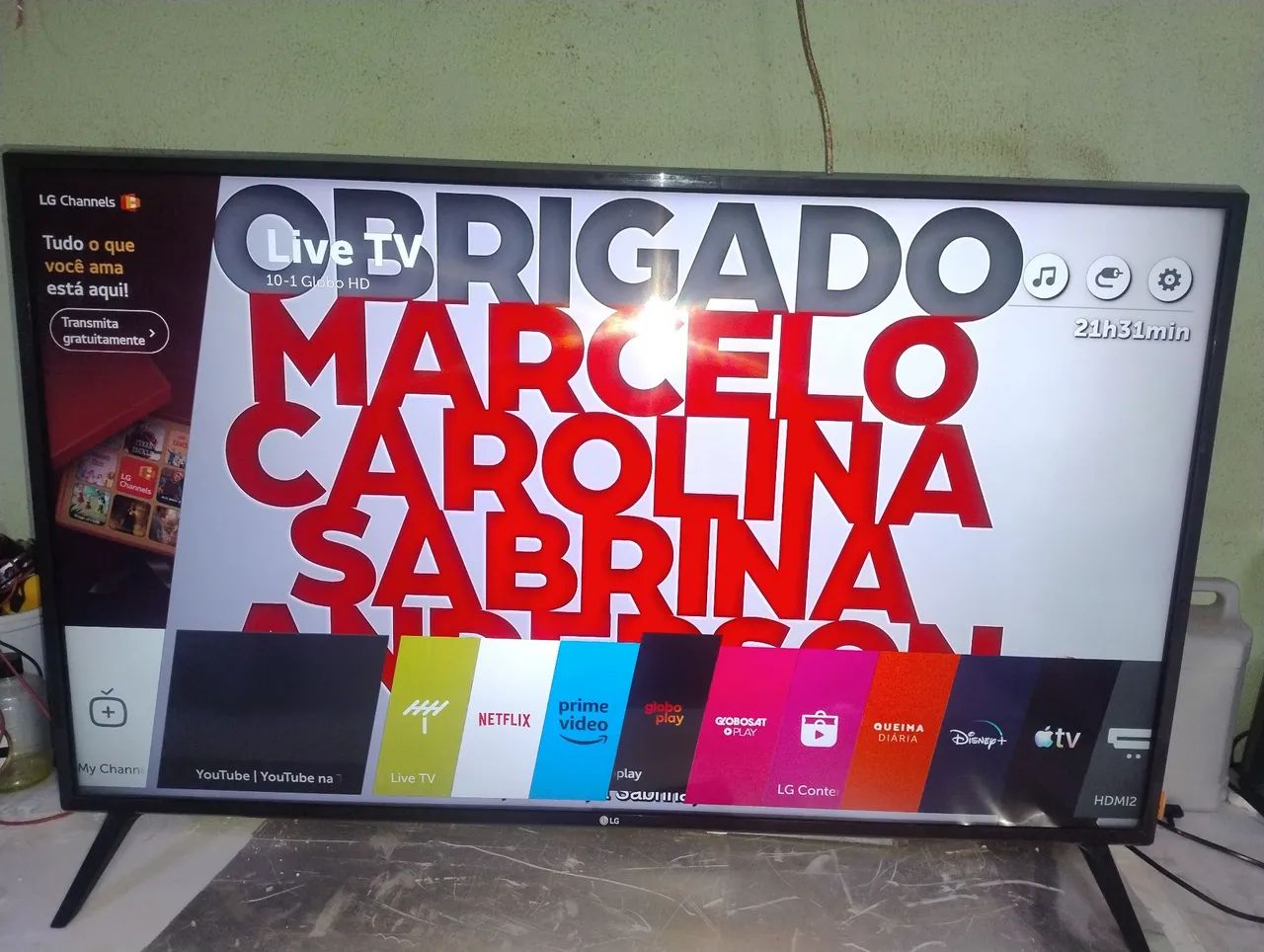 Vendo TV LG 49 polegadas smart funcionando perfeitamente com todos os aplicativos - Foto 2