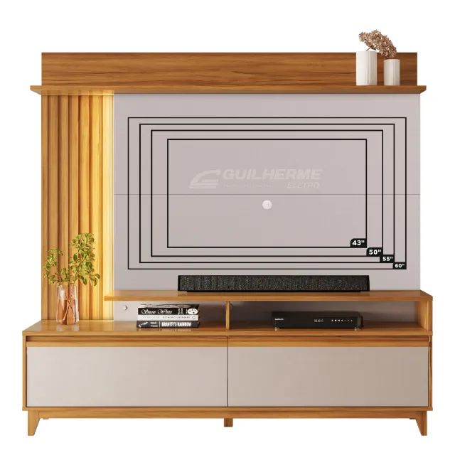 Estante Home Notável 1400 - Sofisticação e Funcionalidade para Sua Sala - Foto 3