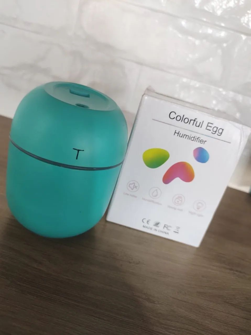 Umidificador Aromatizador Colorful Egg USB com LED Colorido - Foto 6