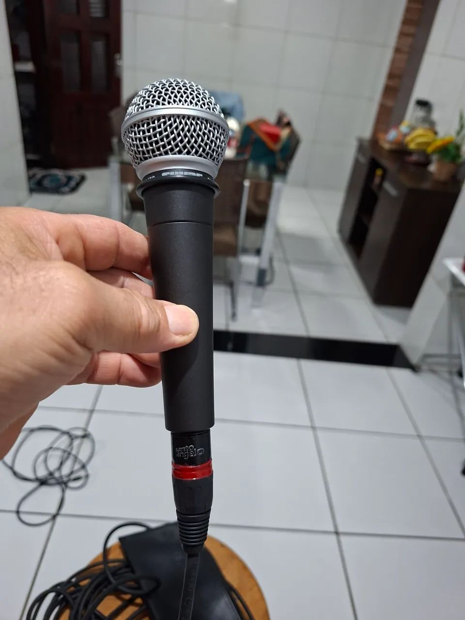 Microfone shure sm58 C/10 m Cabo Santo Ângelo  - Foto 2