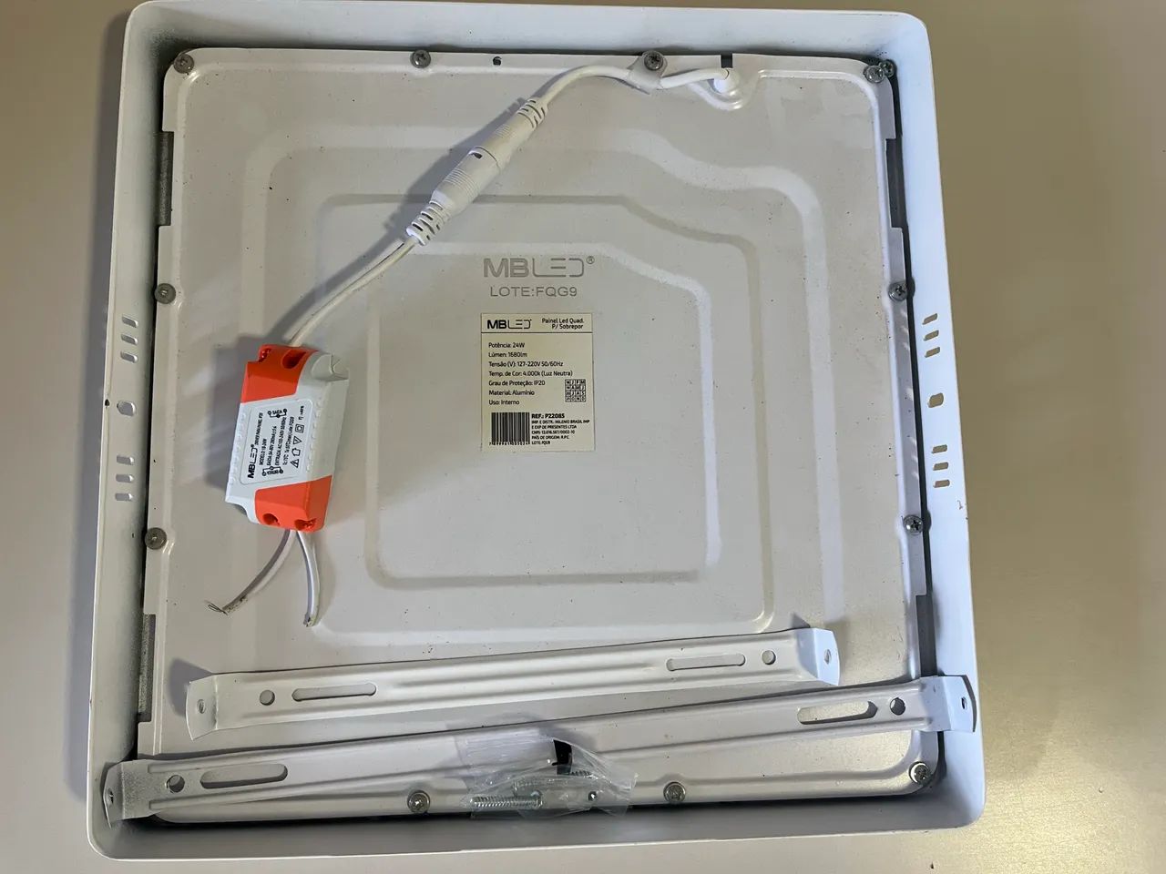 Painel Plafon Led Sobrepor 30X30cm 24W 4000K Bivolt - MB Led  - Foto 3