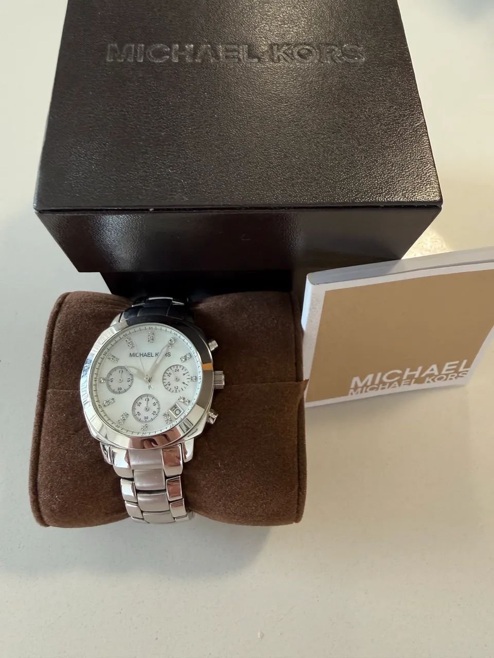 Relógio Michael Kors Feminino Original Prata com Madrepérola | Caixa Original