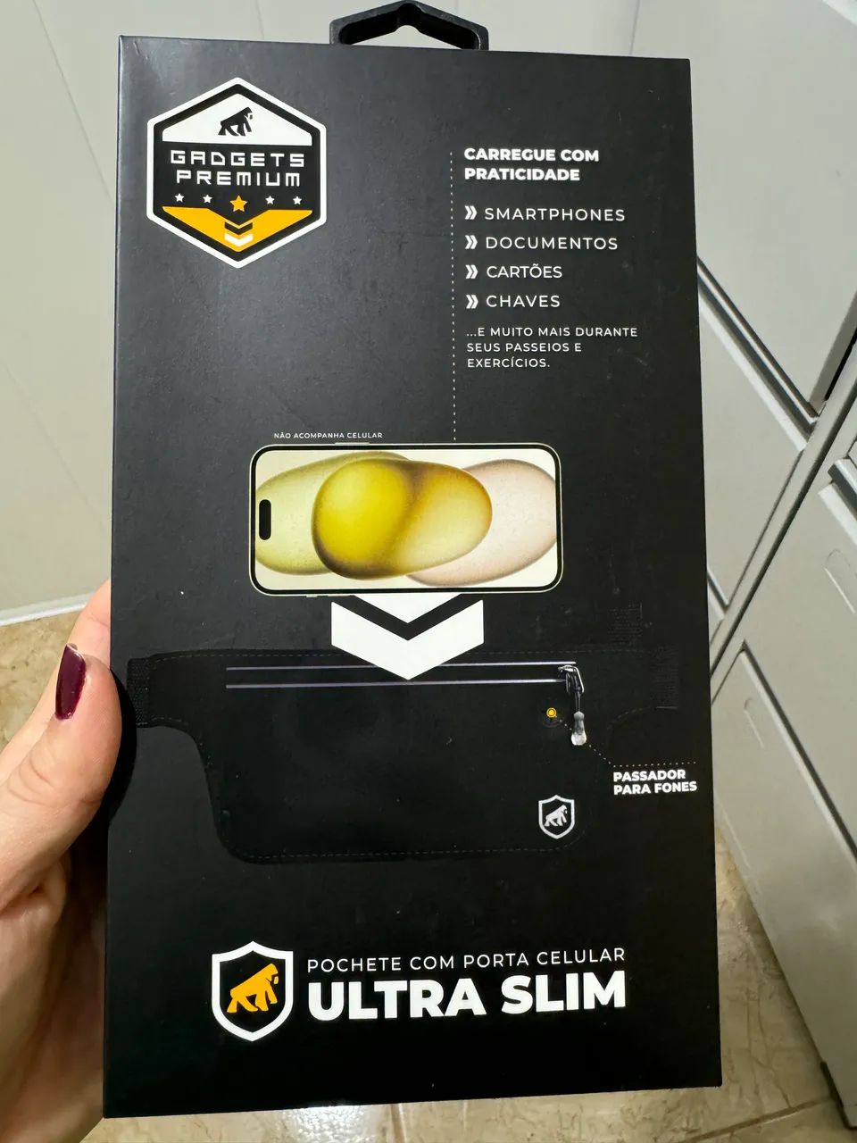 Pochete Slim Impermeável Gshield Preta 