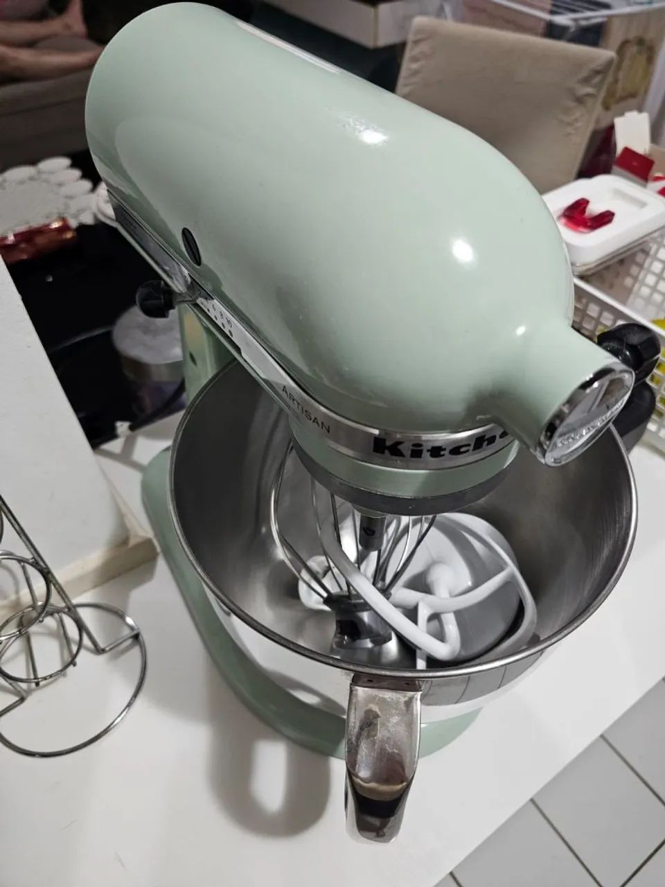 Batedeira kitchenaid com 3 batedores e bowl