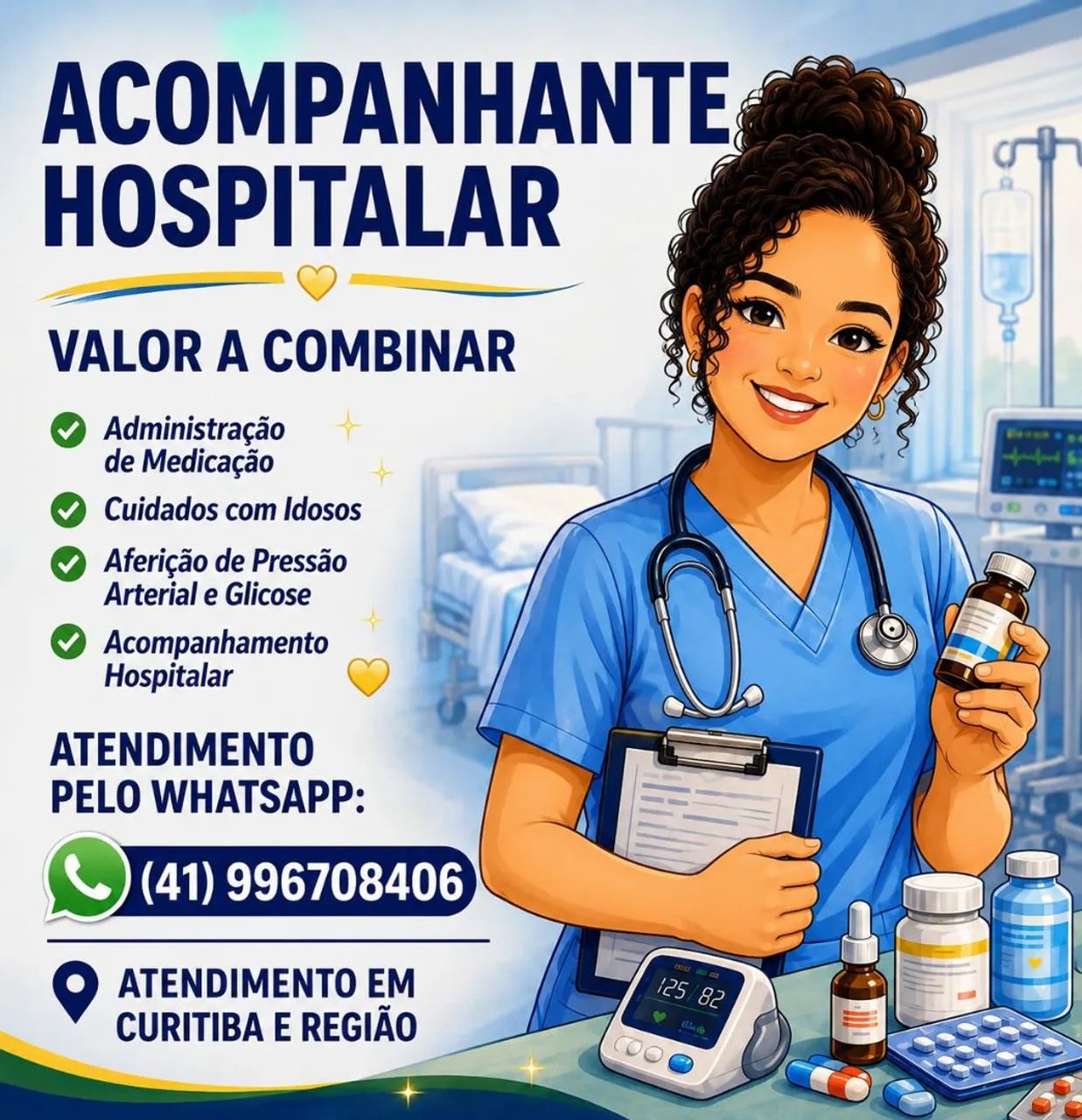 Cuidadora de idosos crianças e bebês 