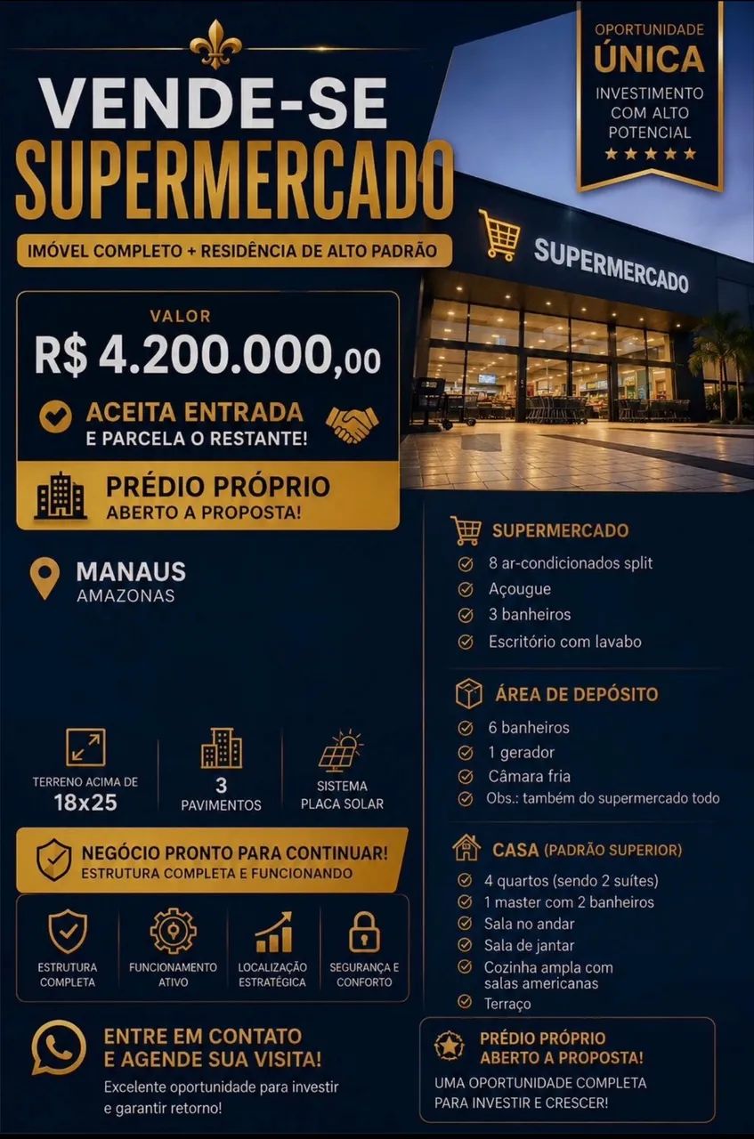 SUPERMERCADO À VENDA - MANAUS 