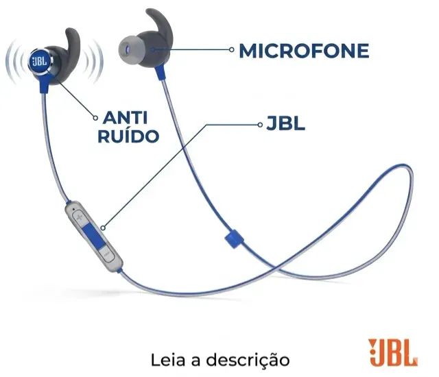 Leveza e Performance: Fone de Ouvido JBL Reflect Mini 2 Bluetooth Azul - Foto 5