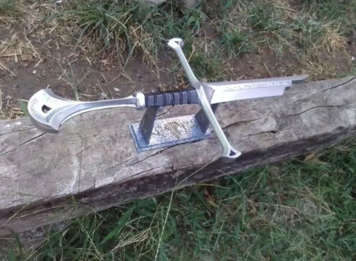 senhor dos anéis espada quebrada narzil (IMPRESSÃO 3D PLÁSTICO ABS SEM CORTE) - Foto 4