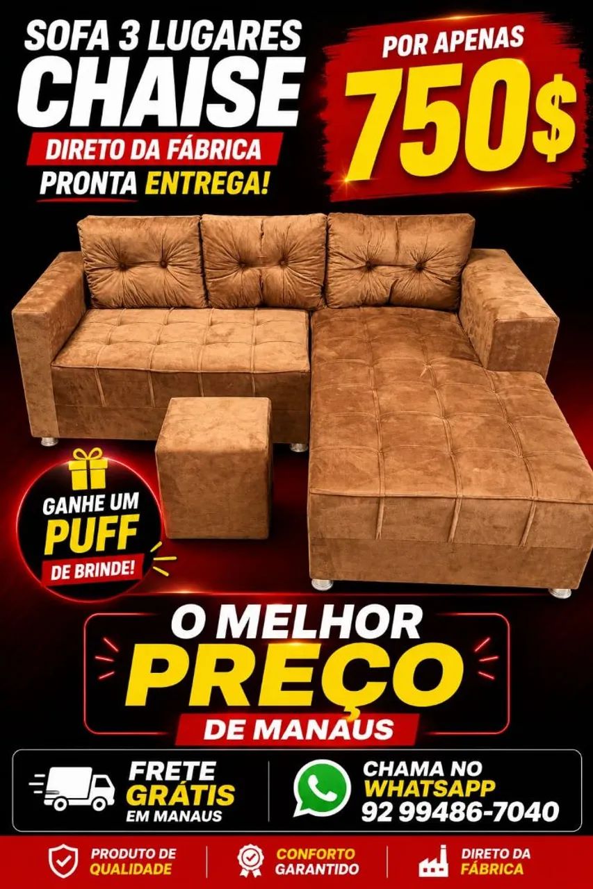 Sofá de canto ótimo para apartamento. 470973191092316160