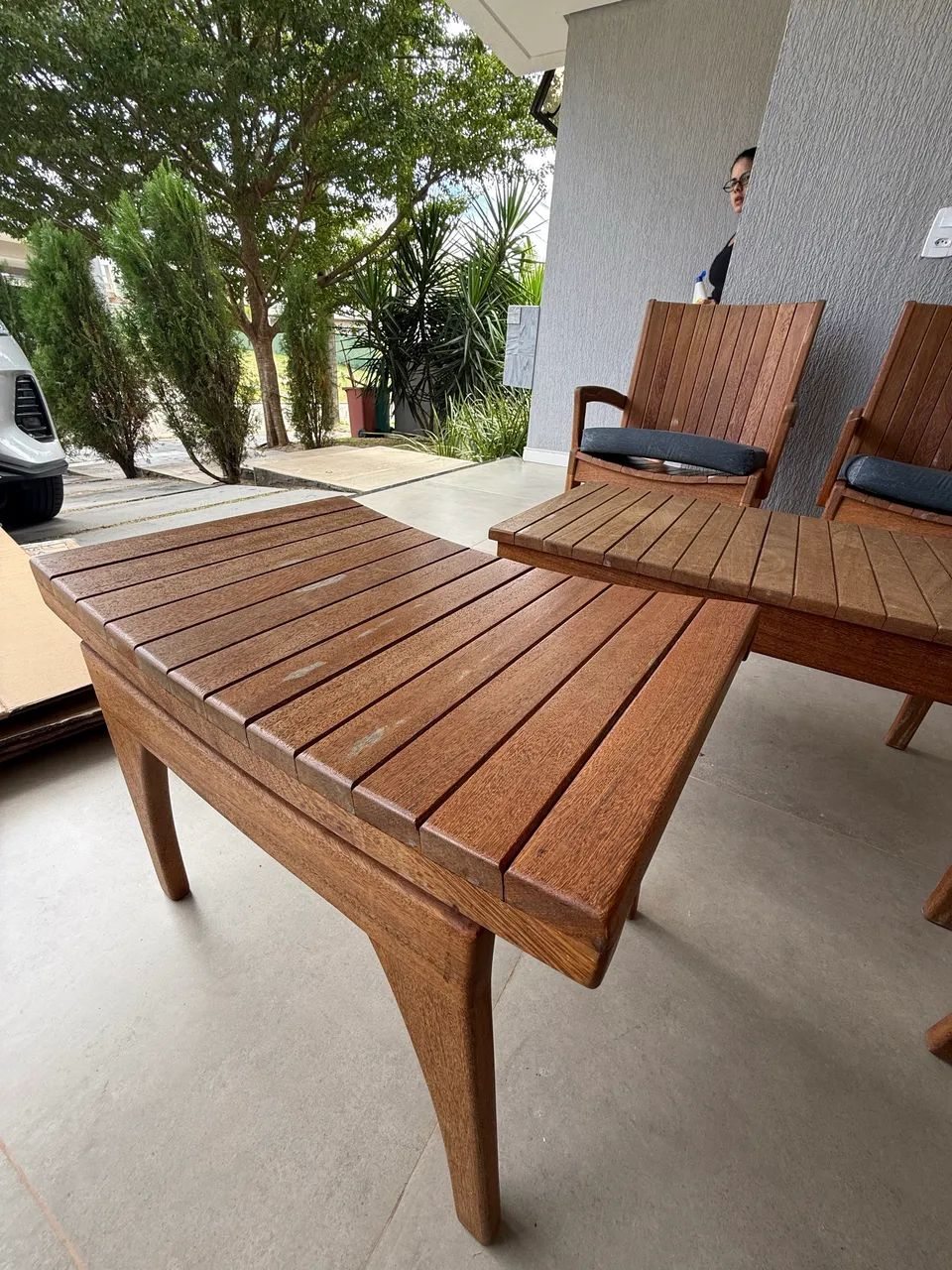 Conjunto cadeiras de madeira  - Foto 4