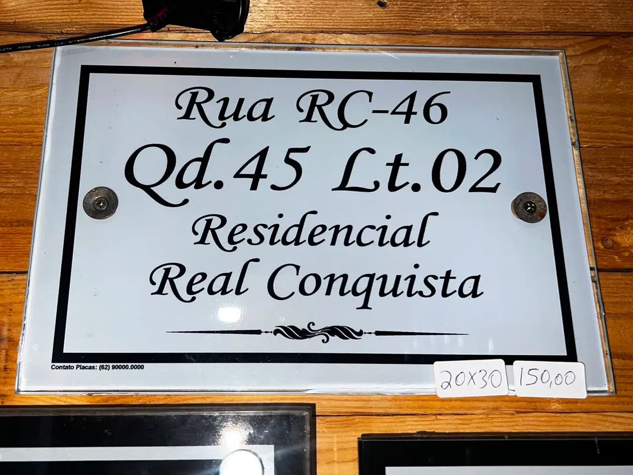 Placa de endereço no vidro temperado  - Foto 2