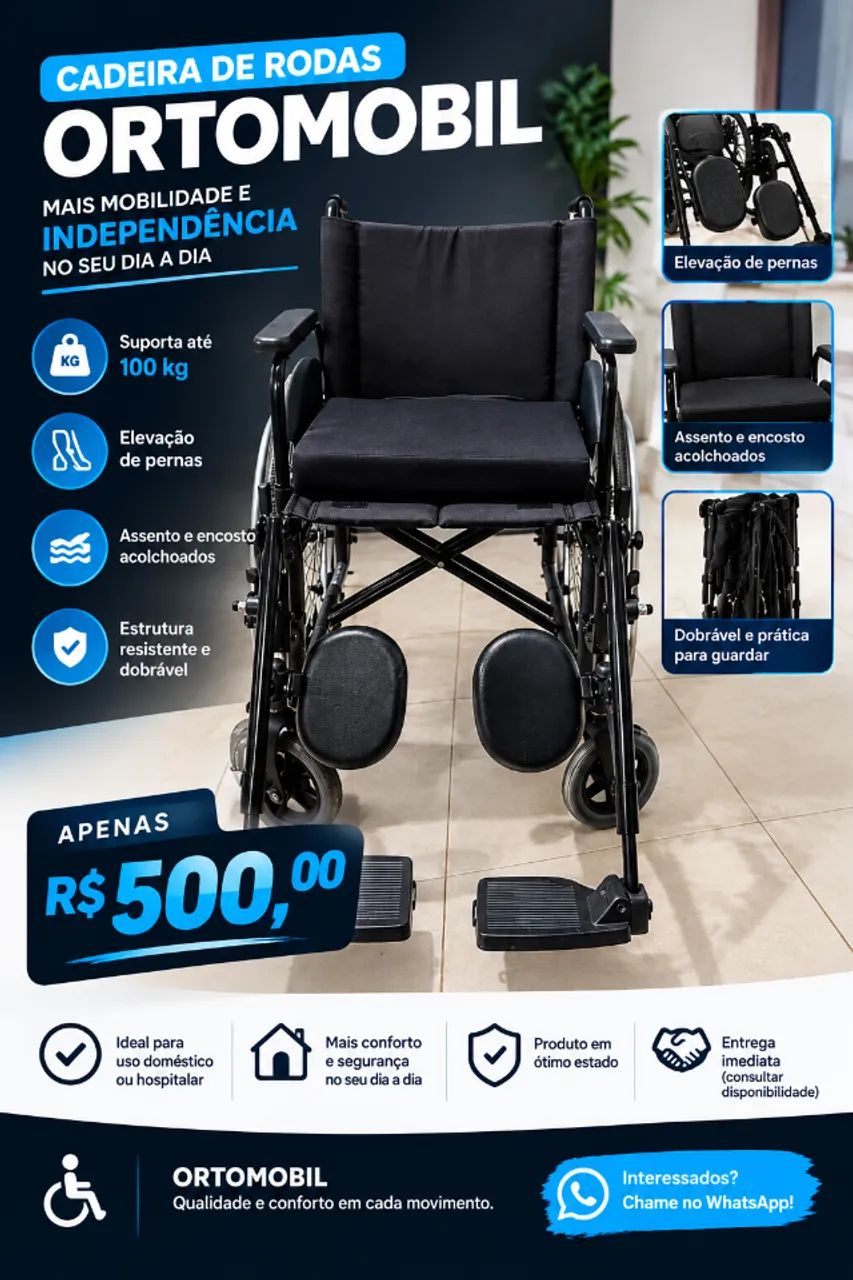 CADEIRA DE RODAS ORTOMOBIL
