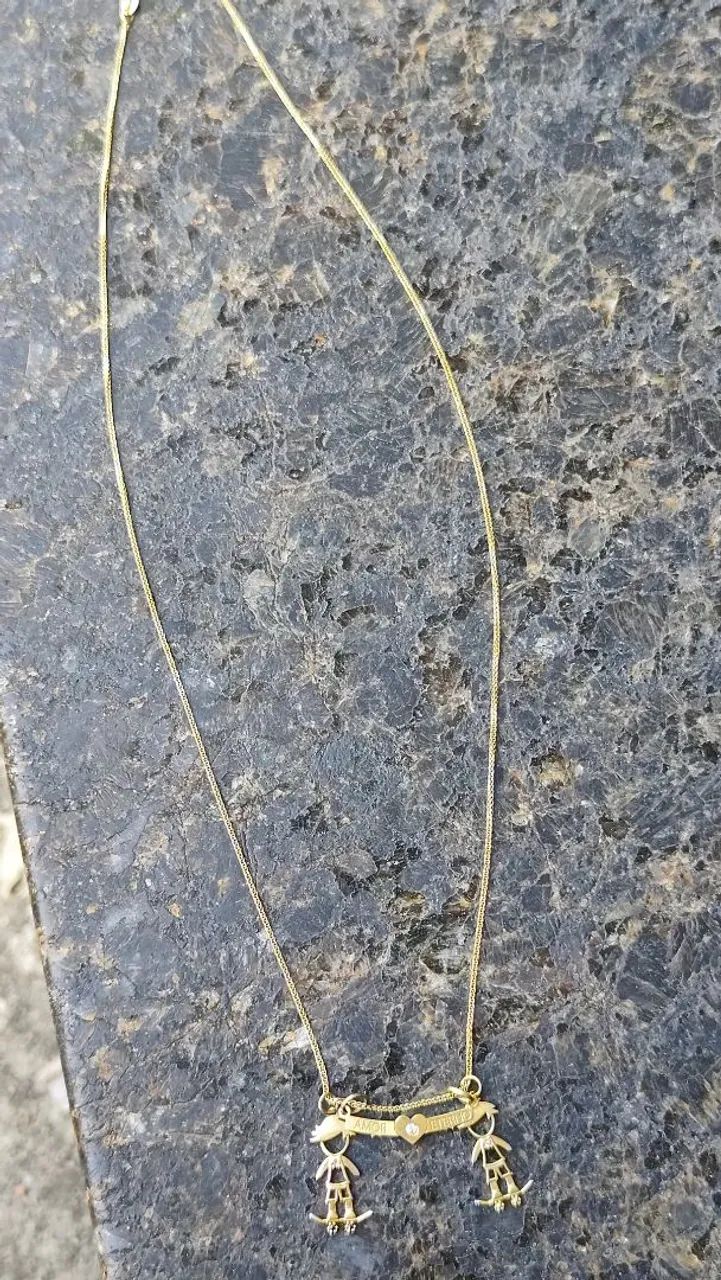 Cordão ouro com pingente  - Foto 2