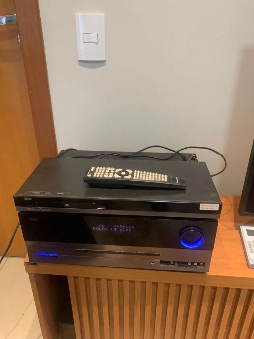 RECEIVER HARMAN KARDON COM DVD + CAIXA E SUBWOOFER - Foto 4
