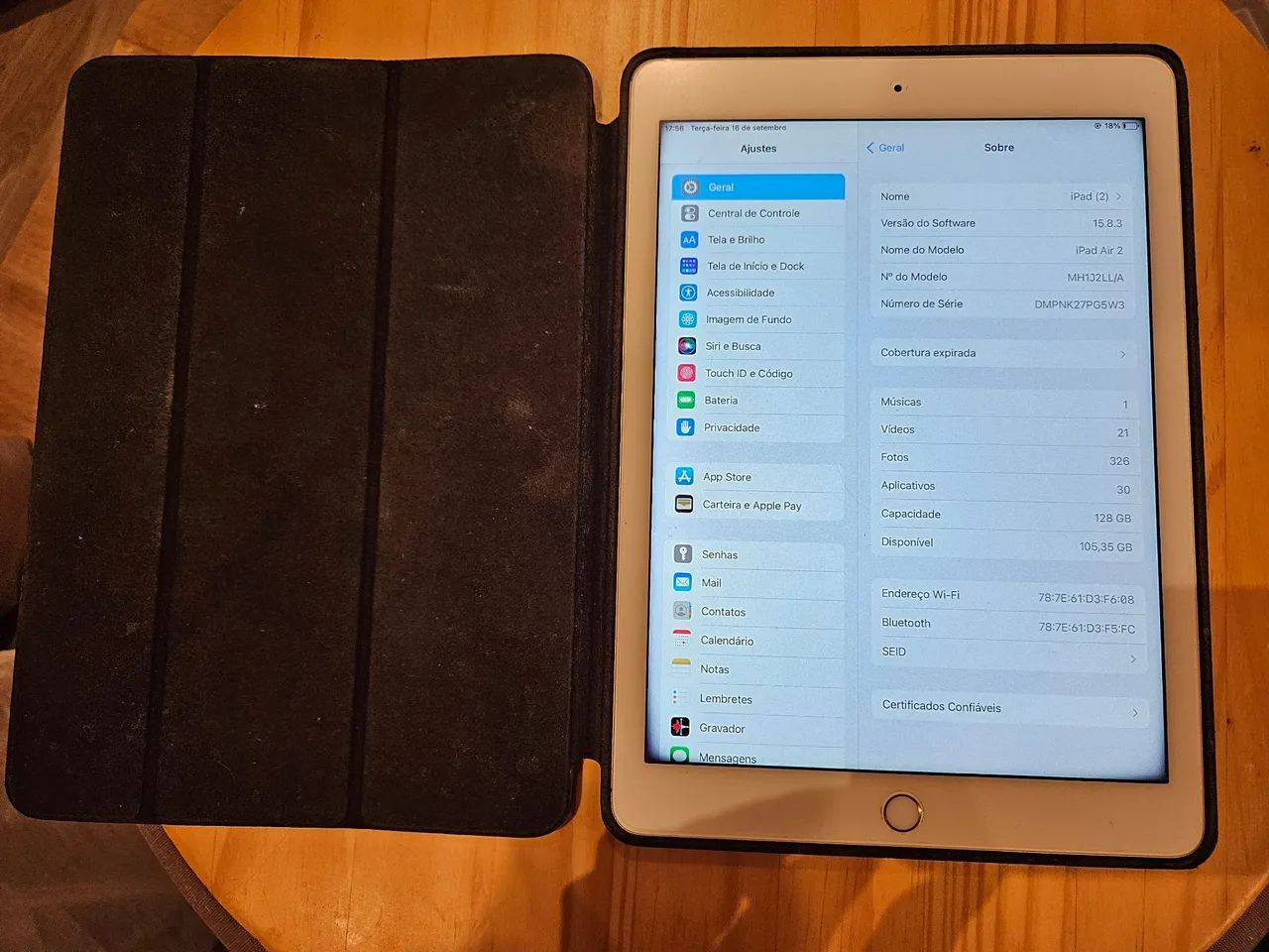 Ipad 2 128g com capa  original e pelicula fosca.