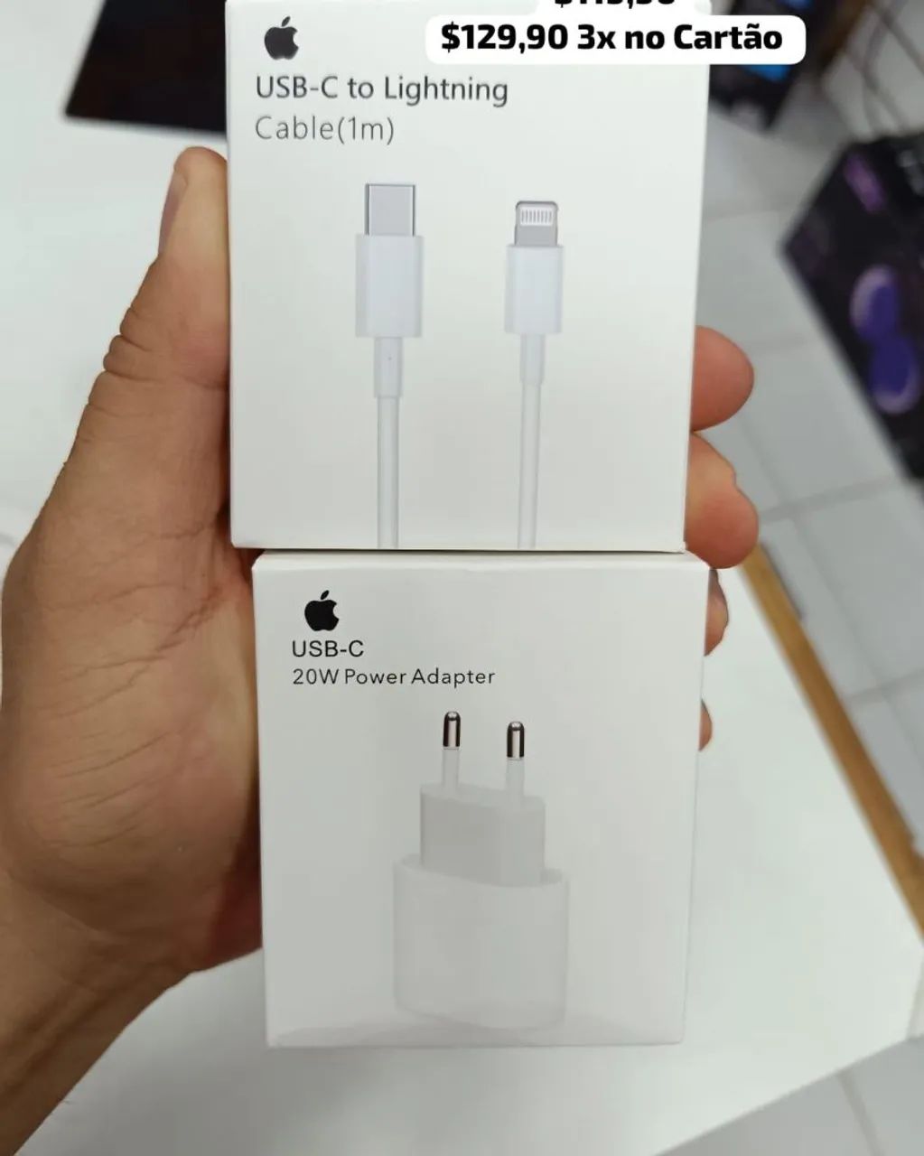 Carregador iPhone completo com fonte e cabo - Foto 2