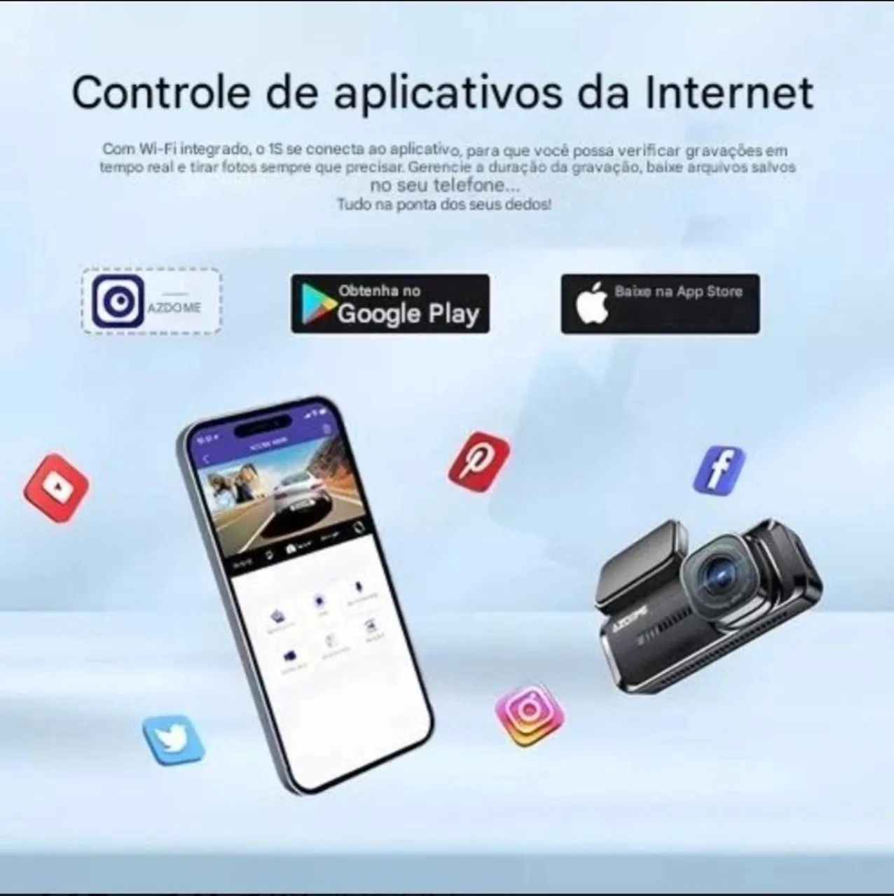 Câmera veicular Azdome M200 HD - Uber - nova e lacrada  - Foto 5