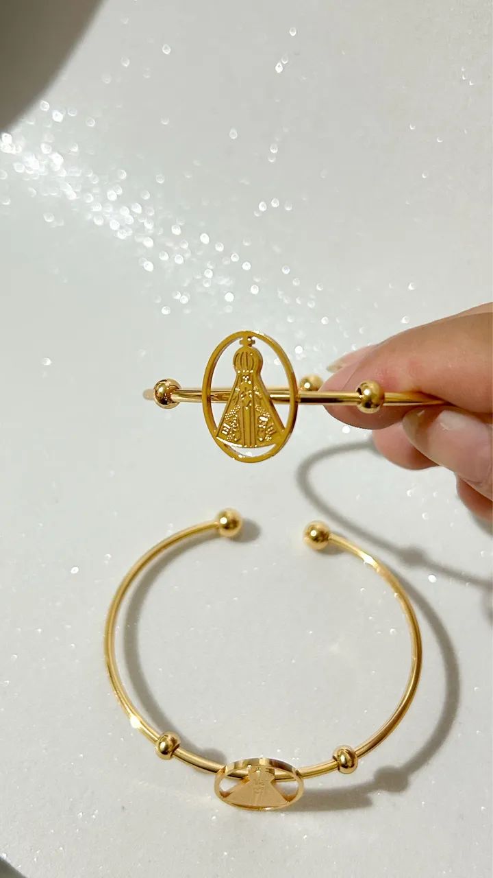 Bracelete Aço Inox Nossa Senhora