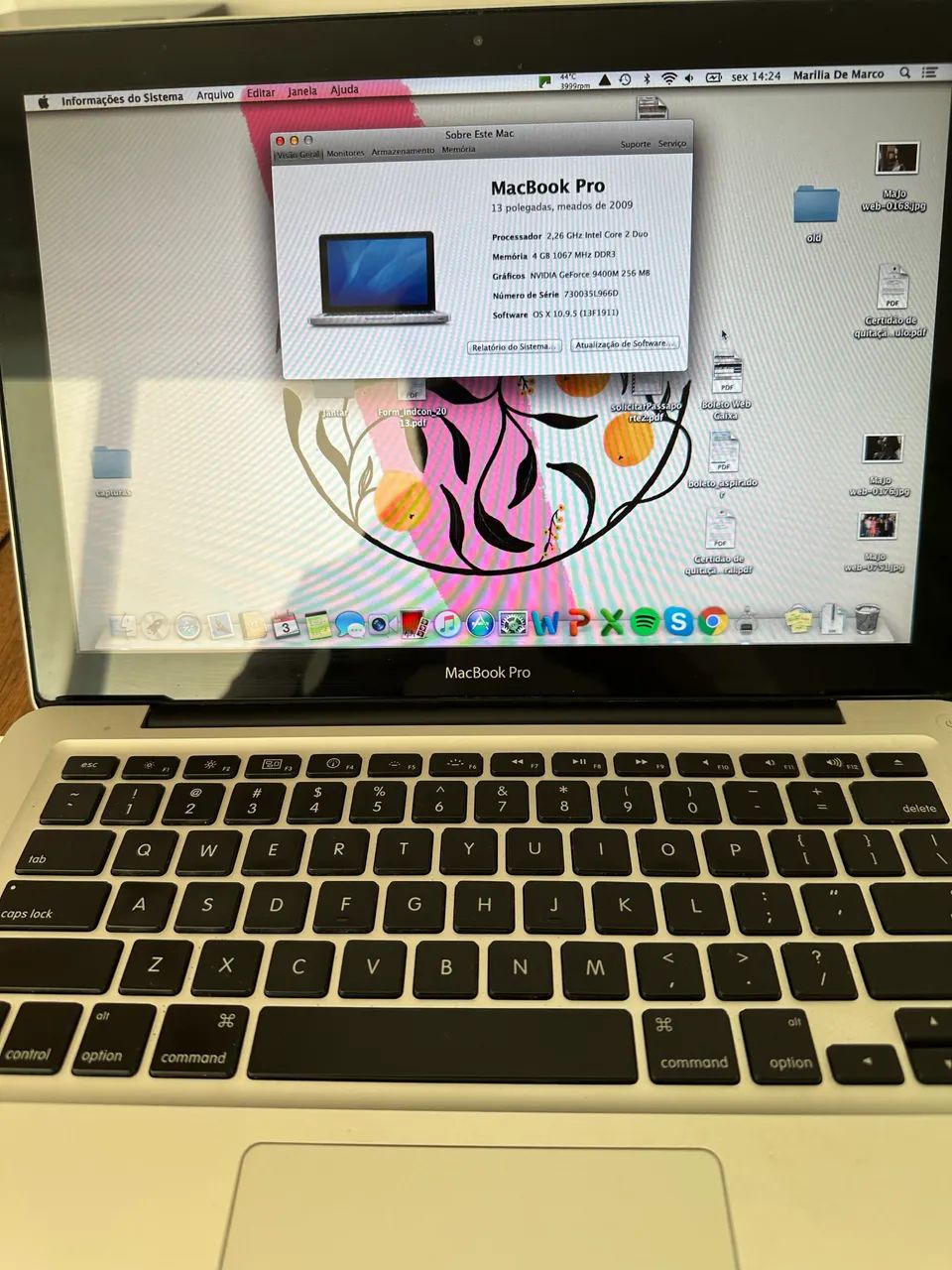 MacBook Pro 13 2009, Core2Duo 2.26GHz, 4GB DDR3 RAM, GeForce 9400 