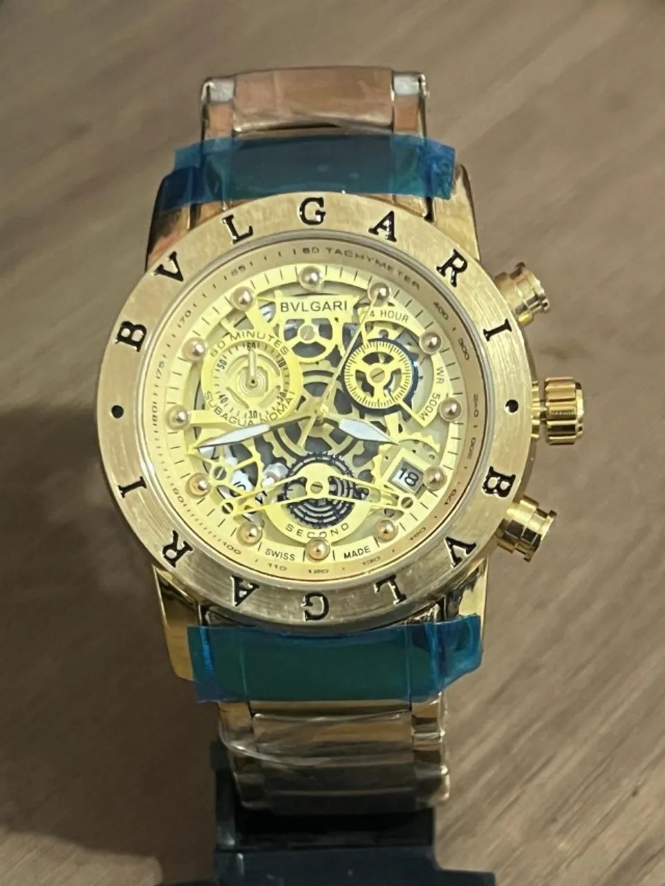 Relógio Masculino BVL Skeleton em aço