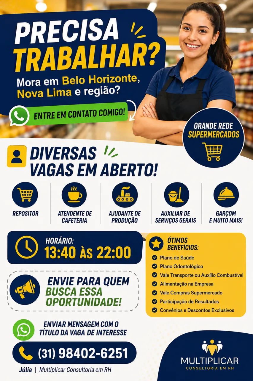 Trabalho em BH e Nova Lima 