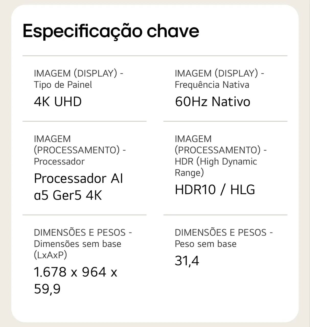 Smart TV 4K LG 75" polegadas UHD cristal - Foto 4