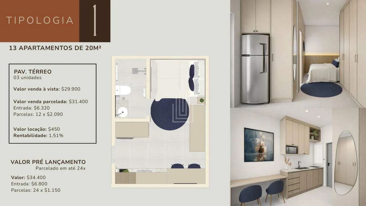 STUDIO À VENDA | RESIDENCIAL BRISA EM CDE - Foto 3