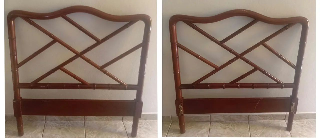 Cama Solteiro Mogno com colchão 