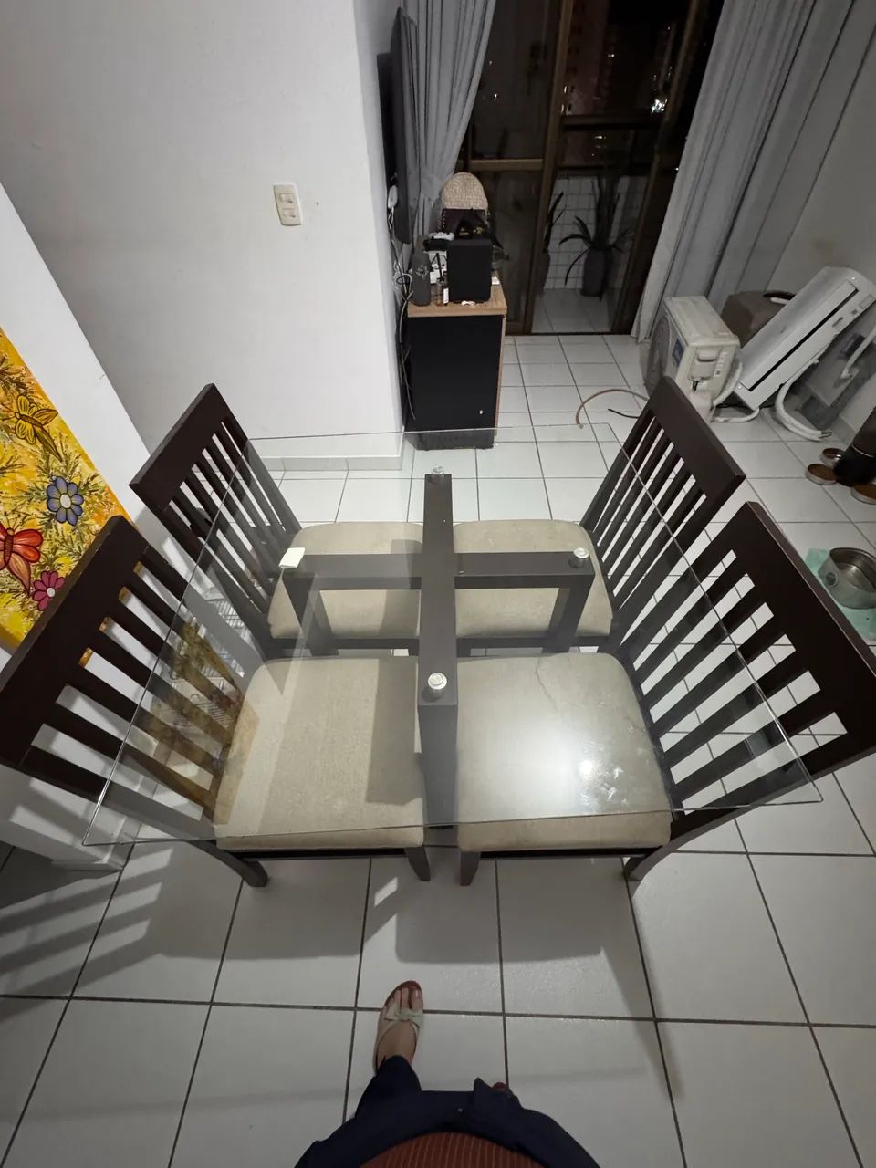 Mesa de vidro, 4 lugares - Foto 3