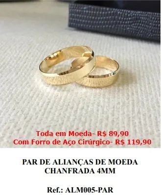 Alianças de Moeda Antiga Garantia Eterna