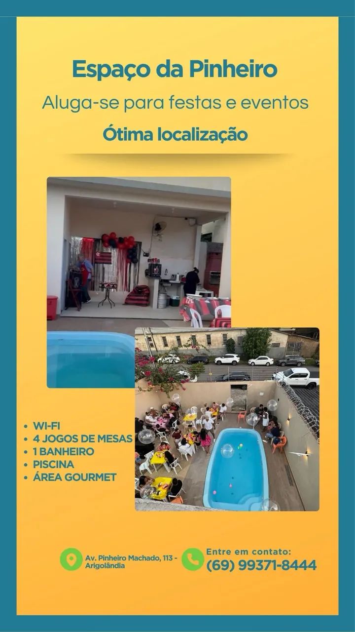 Alugo espaço/clube para eventos 