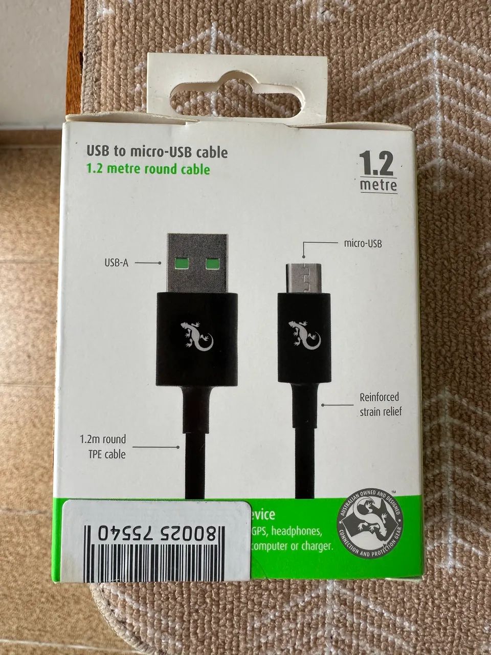 Cabo USB para Micro-USB - 1,2 metro - Foto 2