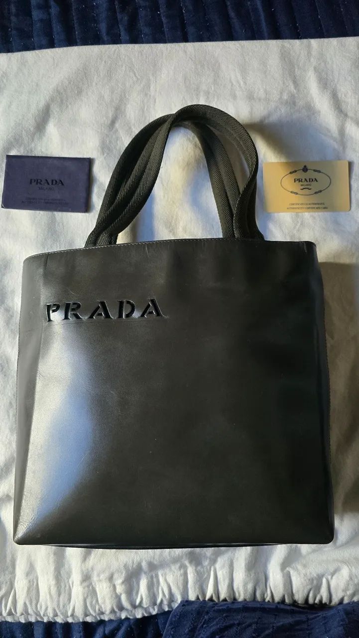 VENDO BOLSA PRADA COR TUNDRA - COURO - Foto 4