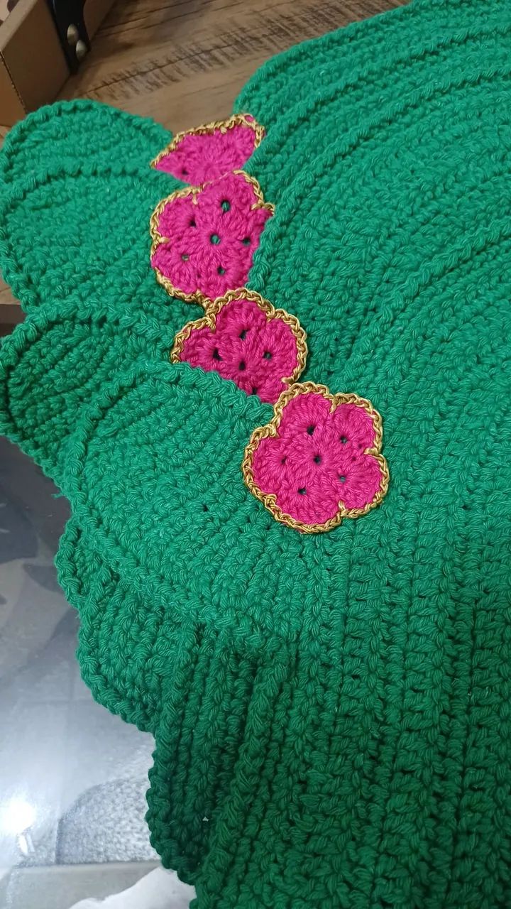 Jogo americano em crochê - Foto 6