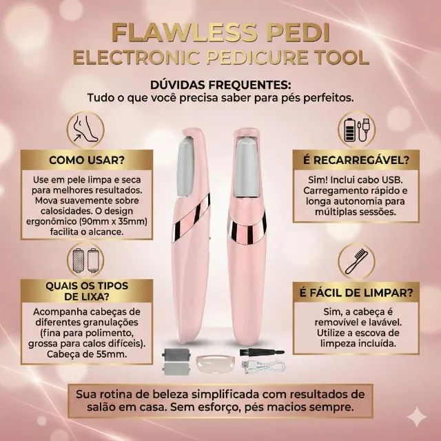 FLAWLESS PEDI ELETRONIC PEDICURE TOOL - Foto 3