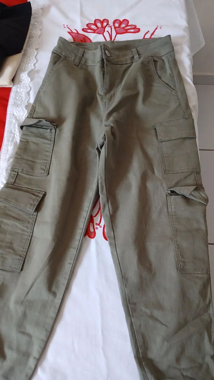 Calça verde militar sawary nova