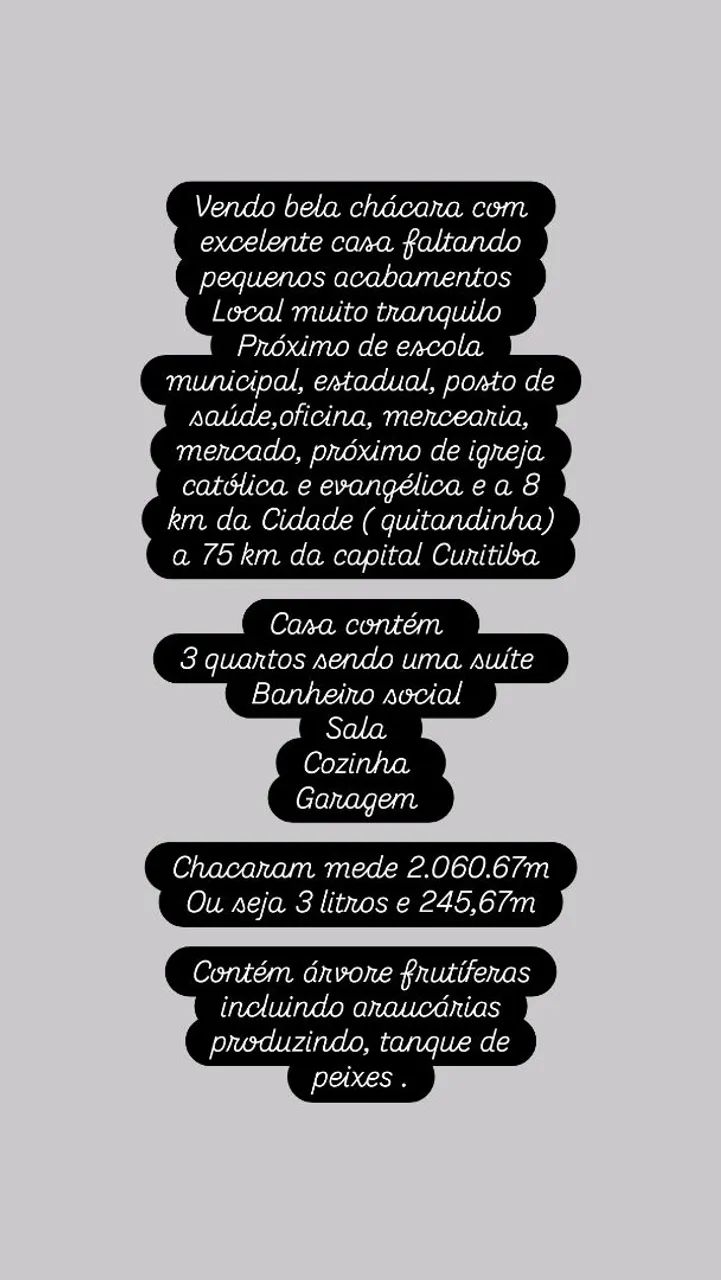 Chácara a venda 