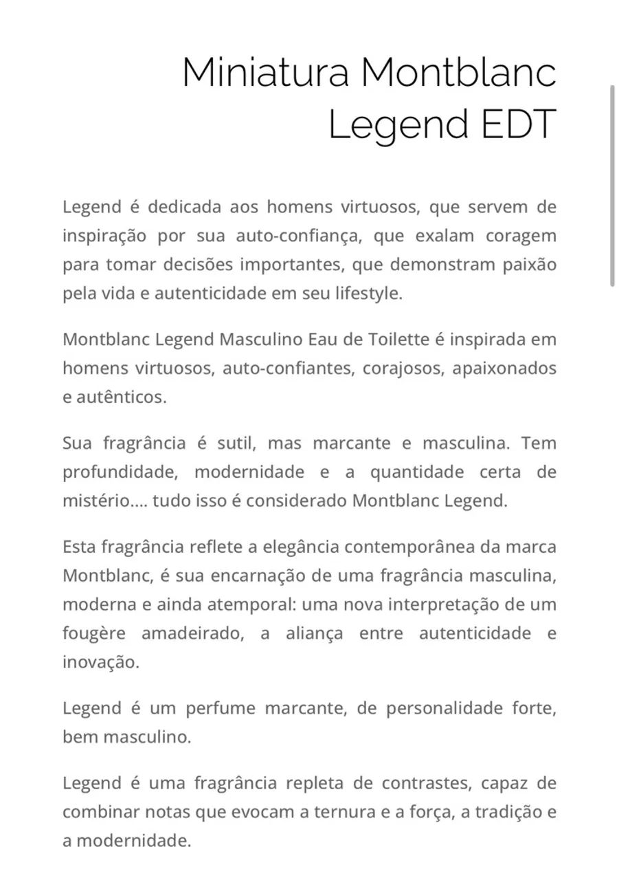 Perfume  Montblanc Legend 4,5ml - Foto 2