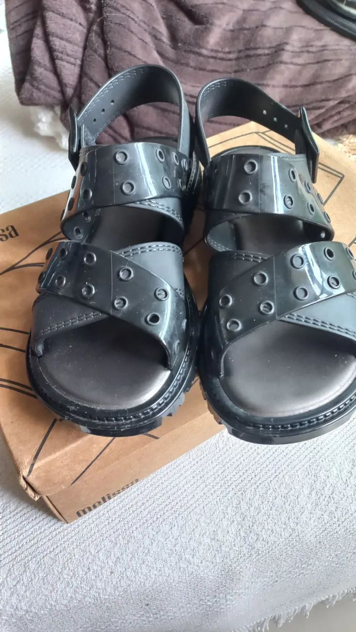 Melissa Lock Sandal 37 preta - Foto 5
