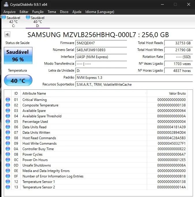 SSD NVME 246gb Samsung  - Foto 4