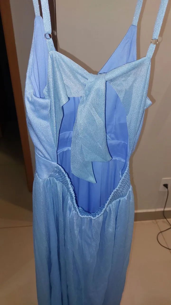 Vestido madrinha azul bebê. - Foto 3