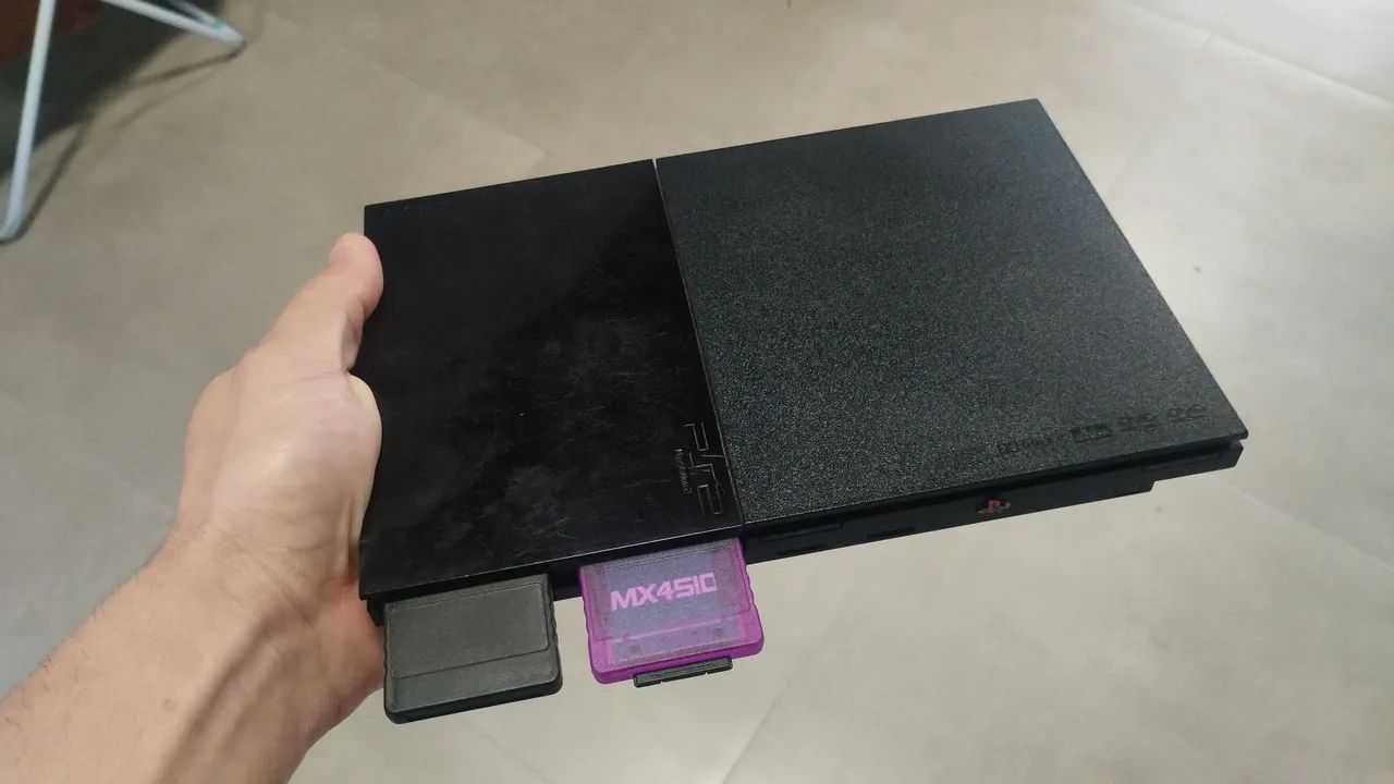 Playstation 2 Slim destravado com leitor funcionando + USB