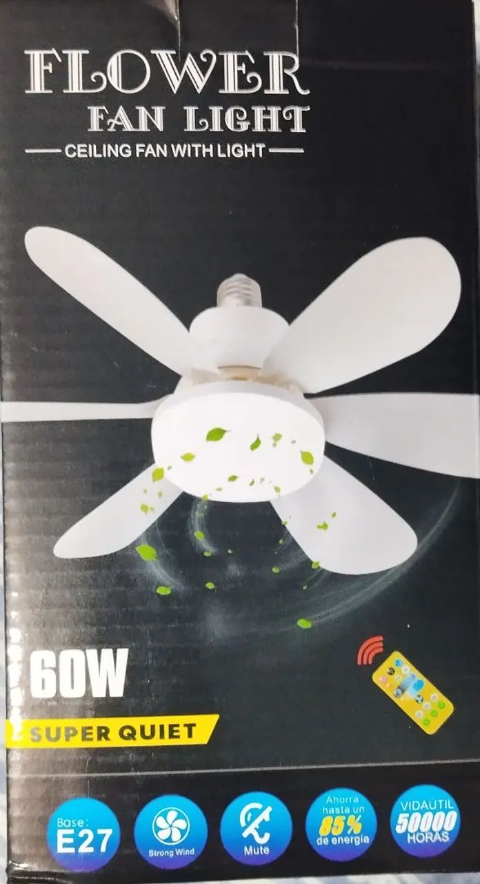 Luminária com ventilador 