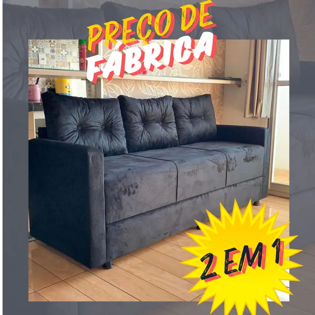 SOFÁ CAMA 2 em 1, Espetacular!!!