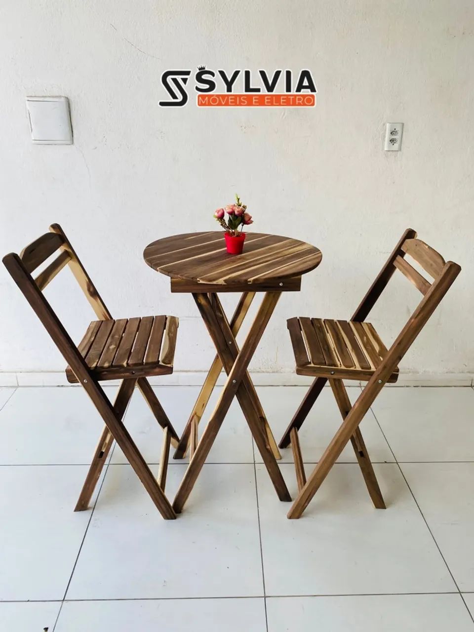 Bistrô dobrável sem verniz  - Foto 4